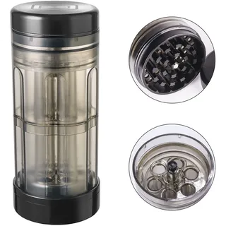 Free Boy 2,8 Zoll Große Aluminium Grinder Transparent Kegel Lader & Lagerung 3 in 1, Kegel Pre Roll Filler Maschine, Einfache Schleifer, Kegelrollmaschine | Kegellader mit Besen & Bürste