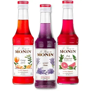 Monin Sirup Set Trend Spritz (3 x 250 ml) – Lavendel, Orange Spritz & Pink Grapefruit – Cocktail Sirup für Spritz Drinks, Aperitif, Limonaden & Mocktails