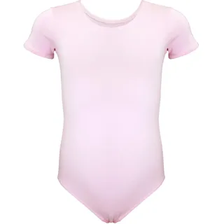 Aquarti Mädchen Kurzarm Ballettanzug Einfarbig, Farbe: Rosa, Kinder Größe: 146 - 146