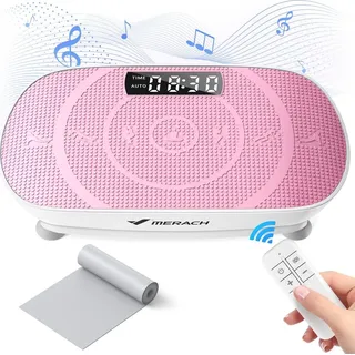 Merach Vibrationsplatte Trainingsgerät – mit 10 Intensitätsstufen, für Ganzkörpertraining, Muskelaufbau & Formung, rosa - MERACH