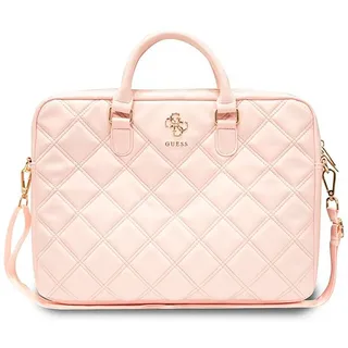 GUESS PU Grained 4G Metal Logo Computer Bag 15/16 - pink (16"), Notebooktasche, Rosa