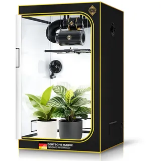 the grow Growzelt 150 x 150 x 150 cm Schwarz/Weiß