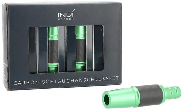 INVI Schlauchanschluss Set Alu-Carbon 18/8er | Grün
