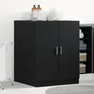 vidaXL Waschmaschinen-Schrank Schwarze Eiche 70,5x71,5x91,5 cm Holzwerkstoff