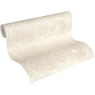 A.S. Création Vliestapete Hermitage 10 Tapete klassisch neo-barock 10,05 m x 0,53 m creme grau Made in Germany 335453 33545-3