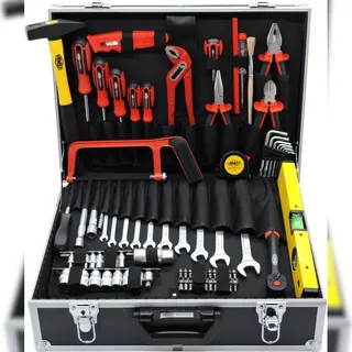 FAMEX Alu Werkzeugkoffer bestückt 126-tlg. schwarz