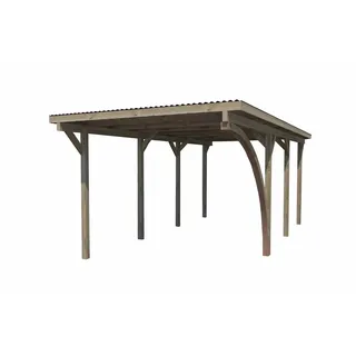 Weka Einzelcarport 606 A 3,00 x 6,00 m kdi mit Rundbogen