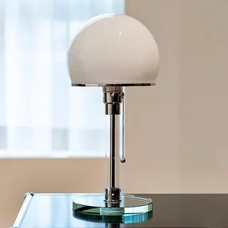 Moderne Nordische LED-Tischlampe, Wagenfeld lamp, Schreibtisch-Leselampe, Schlafzimmer-Nachttischlampe, Glas-Bauhaus-Tischlampe Pilzlampen Tischlampe mit 3 Helligkeitsmodi Wohnzimmer Restaurants(1Pack