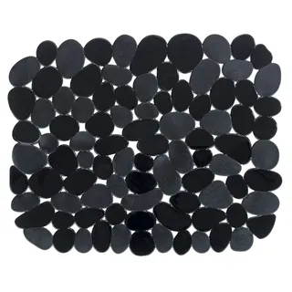 Wenko Spülbeckeneinlage Stone Schwarz, schützt das Spülbecken, zuschneidbar, Kunststoff, 31 x 26 cm, schwarz