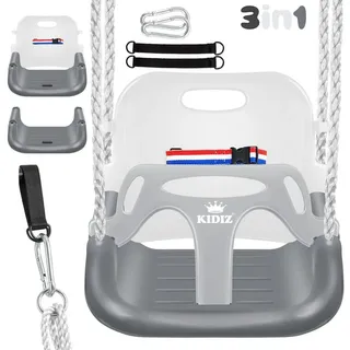 Kidiz 3 in 1 Schaukelsitz Weiß / Grau