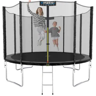250 cm inkl. Sicherheitsnetz und Leiter Schwarz