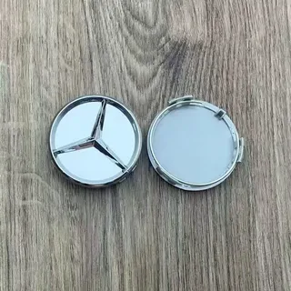Satz Mit 4 Radnabenkappen (60 Mm) Für Mercedes Ce-klasse Glk Glc Cls Ml Abr, 75 Dreieckiges Radnabenemblem Im Neuen Design, 4 Stück, Silberfarben