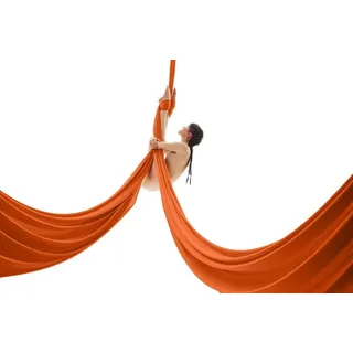 Vertikaltuch orange verschiedene Längen - aerial silk (Zirkus + Artistik + Sport) - 6 Stk