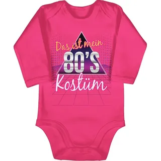 Shirtracer Shirtbody Das ist mein 80er Jahre Kostüm 80s I 80iger Jahre retro Fastnacht I Fa Karneval & Fasching rosa 3/6 Monate