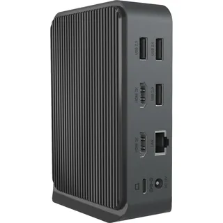 Icy Box IB-DK2261AC (USB-C, 13 Ports), Dockingstation + USB Hub, Schwarz