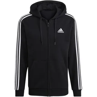 Adidas Essentials Fleece 3-Streifen Kapuzenjacke Black M