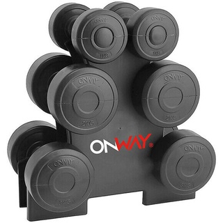 OnWay Fitness Hantel Training Set mit Hantelständer 1KGX2, 2KGX2, 3KGX2 OW1108S