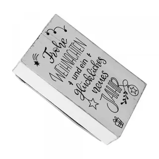 SALE - Vintage Stempel "Frohe Weihnachten und ein glückliches neues