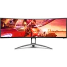 AOC Curved-Gaming-Monitor "AG493UCX2", G (A-G), rot, B:119,44cm H:36,94cm T:15,3cm, Monitore