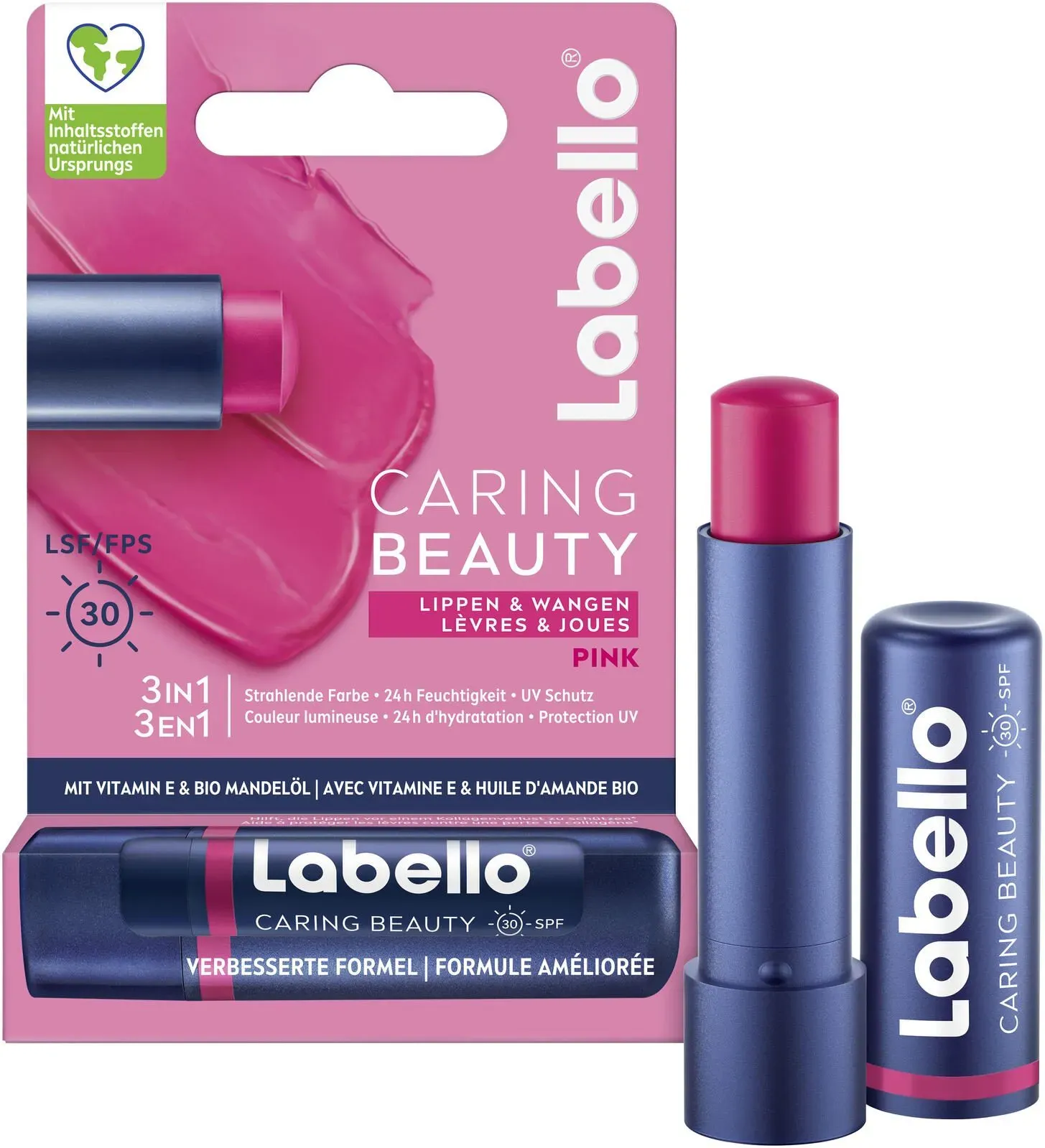 Labello CARING BEAUTY PINK LSF 30 Lippenpflege 4,8 g