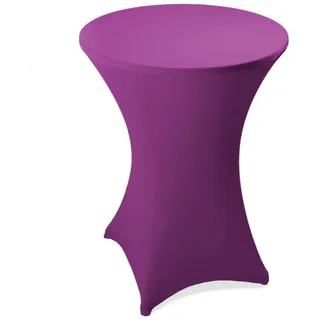 Estexo Stehtischhusse Stretch Stehtisch Ø 60 70 80 cm Husse Tisch Hussen Bistrotisch 60cm Ø / Lila