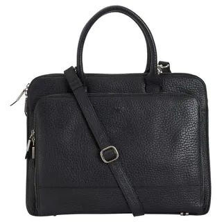 Voi Jeans Voi Hirsch Danielle Handtasche Leder 39 cm Laptopfach schwarz