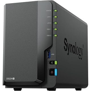 Synology DS224+ 2-Bay Diskstation NAS (Intel Celeron J4125 4-Core 2.0 GHz 2GB DDR4 RAM 2xRJ-45 1GbE LAN-Port) 8TB Bundle mit 2X 4TB Synology Plus-Serie HDDs (HAT3300-4T)