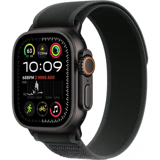 GPS + Cellular 49 mm Titangehäuse schwarz, Trail Loop schwarz M/L