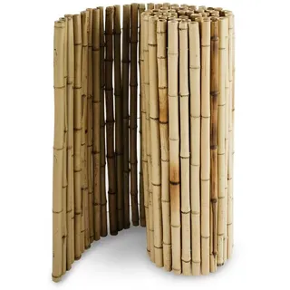 KARAT Bambus-Sichtschutzzaun - Vollrohr - Sichtschutz für Balkon, Terrasse oder Garten - Robust und witterungsbeständig (150 x 250 cm, Natur)