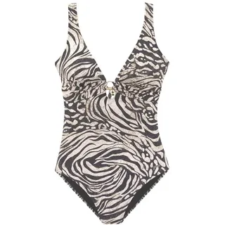 bruno banani Badeanzug Damen braun-bedruckt Gr.38 Cup A/B
