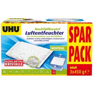 UHU Luftentfeuchter Nachfüllbeutel Spar-Pack 3x 450 g