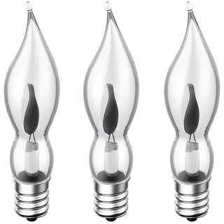 ShuoHui E12 Dekoeffekt Glühlampe Flackernde Kerze 230V 1,5W | dekoratives Leuchtmittel Flackerkerze (6)
