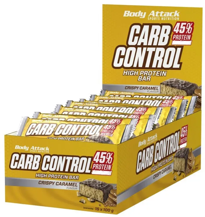Body Attack - Carb Control Riegel - Karton 15 x 100gGemischt