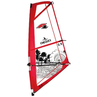 F2 Windsurf Segel Checker Kid 2,5 qm Rot