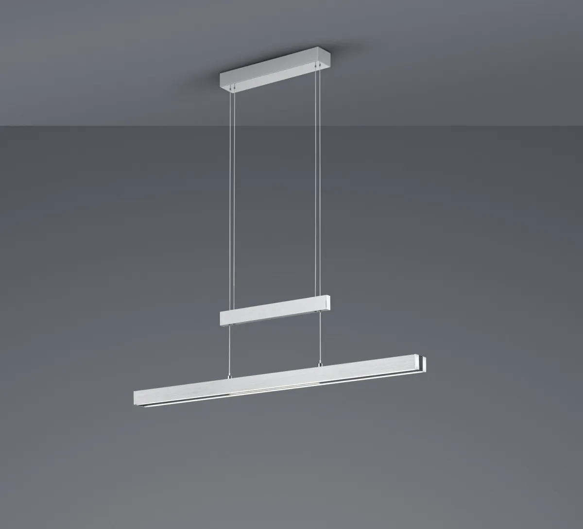 Trio 375310505 LED Hängende Deckenleuchte Trajan 1x45w | 5300lm | 2700-5000K - einstellbare Höhe und Breite, 4Level Touch, Aluminium