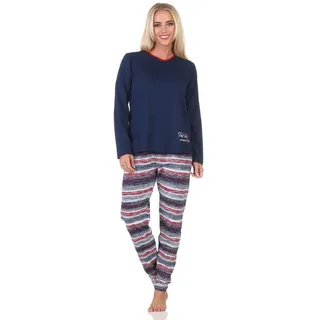 normann Damen langarm Schlafanzug Pyjama in wunderschöner Optik - 48-50