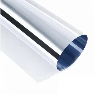Bwecuy Sonnenschutz-Fensterfolie Hitzeschutzfolie Fenster außen & Innen Fenster Sichtschutz, Fensterfolie Hitzeschutz Sonnenschutzfolie UV Schutzfolie silberfarben 40 cm x 200 cm