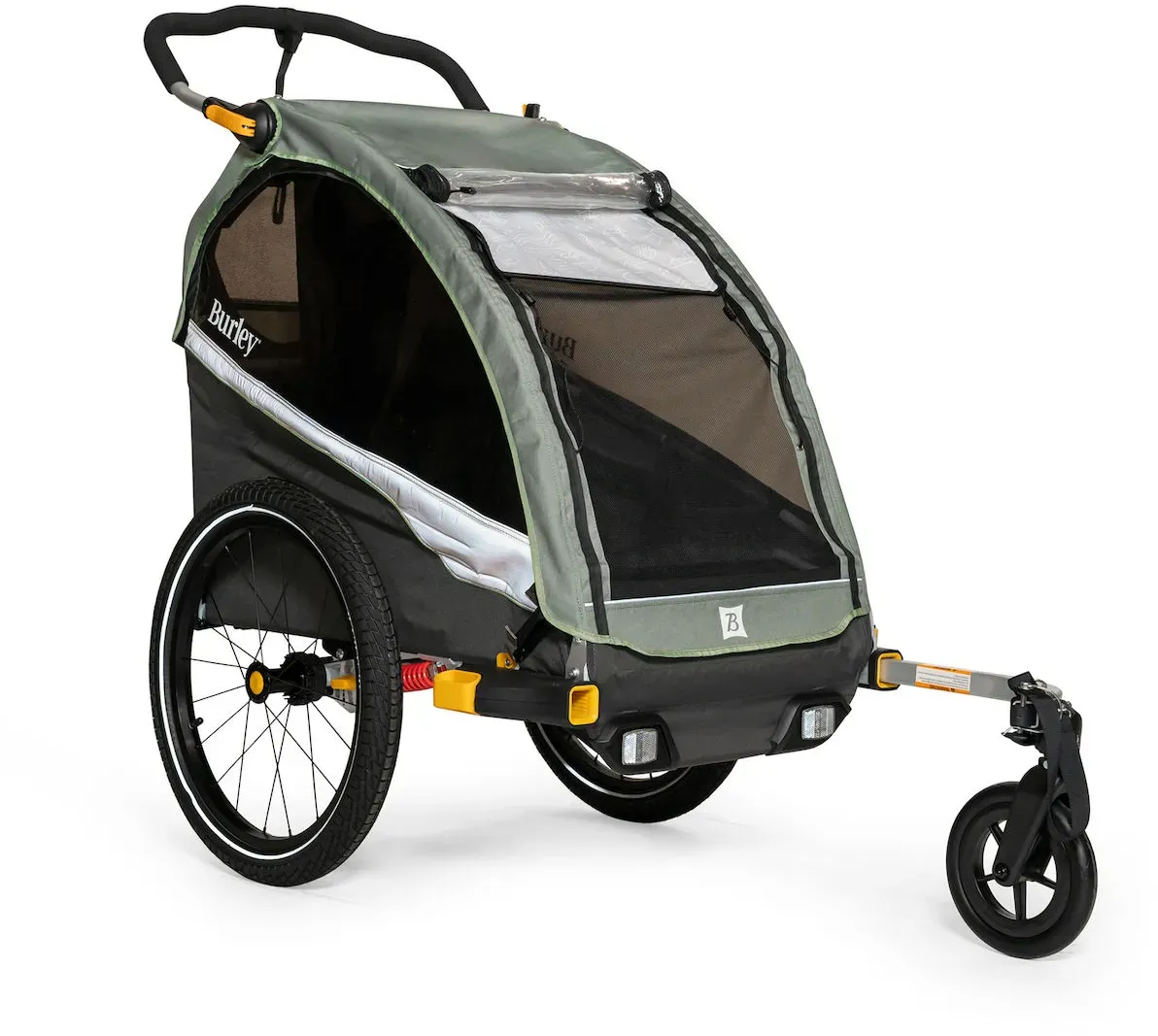 Burley D'LITE X Single Kinderanhänger - Sage Green/grau