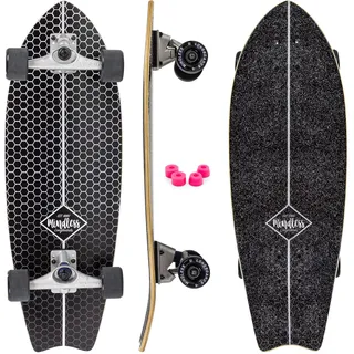 Mindless Surf Skate Fish Tail Skateboard, Erwachsene, Unisex, Schwarz (Schwarz), 29,5 x 9,75 Zoll
