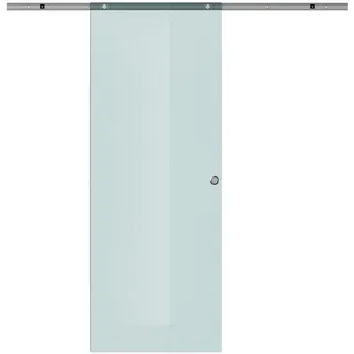 Homcom Glasschiebetür Schiebetür Glastür Zimmertür, Mattglas, 775/900/1025x2050 mm