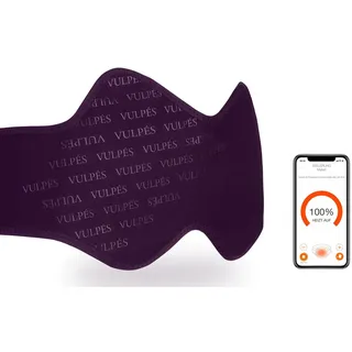 Vulpés Wärmegürtel beheizbarer Wärmegurt für Rücken, Nieren & Becken (ohne PowerBank), Leicht, Atmungsaktiv, Flächenwärme, Timer, Smartphonesteuerung lila