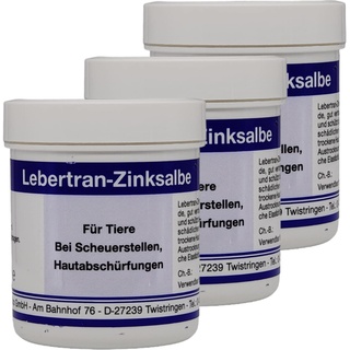 PHARMA PERLE Lebertran-Zinksalbe I Für Tiere I Bei Scheuerstellen und Hautabschürfungen I 3x100g im Sparset I Plus PharmaPerle Giveaway