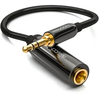 deleyCON MK1159 Audio-Kabel 0,2 m 3,5mm 6.35mm Schwarz