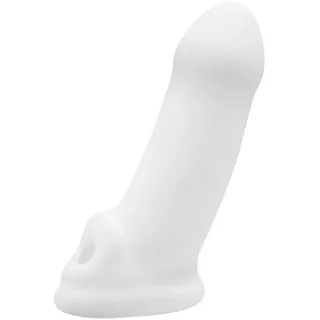 15CM Weiß Strapon Penis Erweiterung Extender Kondom Sex Spielzeug Für Männer Hahn Ärmel Männliche Masturbator Maschine Paar Werkzeuge Erwachsene