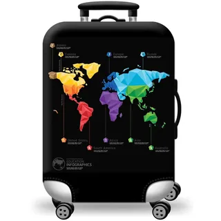 HENGBIRD KofferschutzhüLle Elastisch Kofferbezug Suitcase Cover StaubgeschüTzt KofferhüLle Hergestellt Aus Polyester KofferhüLle KofferschutzhüLle Passend für GrößE (L(25-28Inch))