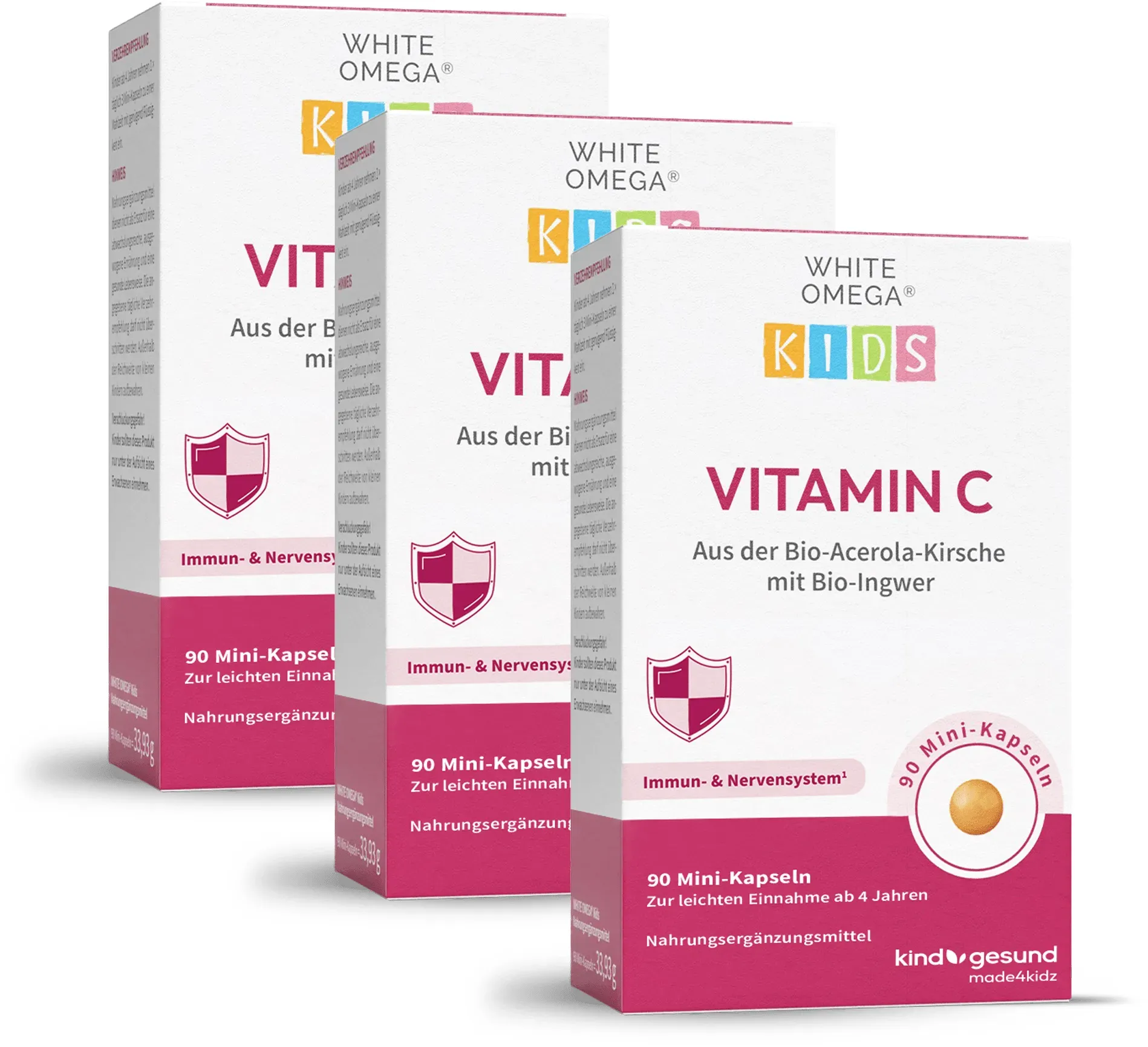 Vitamin C Kapseln für Kinder - WHITE OMEGA Kids 3 Monate
