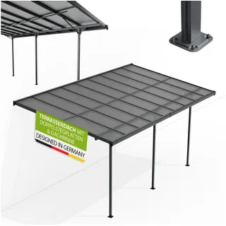Juskys Terrassendach Borneo 550 x 300 cm dunkelgrau