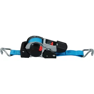 Connex Zurrgurt - Einteilig - 3,5 m x 25 mm - 600 kg maximale Belastbarkeit - Aufrollautomatik -Mit Spannratsche & Spitzhaken - Aus Polyester / Spanngurt / Ladungssicherung / Ratschengurt / DY270623