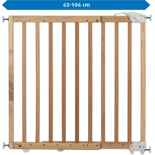 Reer Türgitter und Treppenschutzgitter, Baukasten zum Selbstbauen, zum Klemmen oder Schrauben, ausziehbar 63-106 cm, Natur