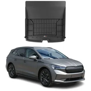 Omac Gummi Kofferraumwanne kompatibel mit Skoda Enyaq 2020-2026 obere TPE Laderaumwanne